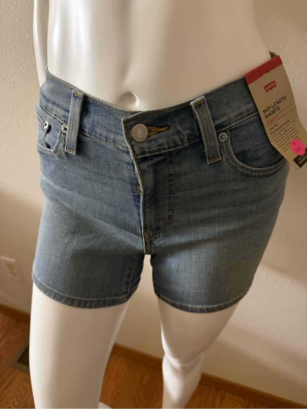 Levi's Light Blue Mid-Length Jean Shorts